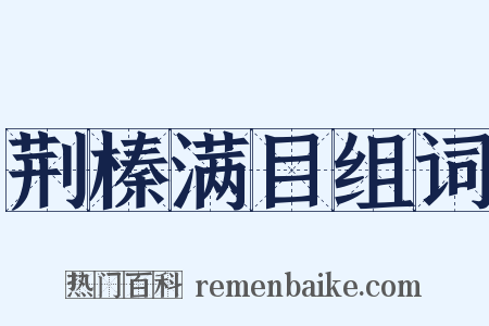 荆榛满目组词是什么意思的图片